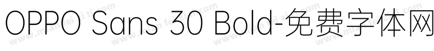 OPPO Sans 30 Bold字体转换